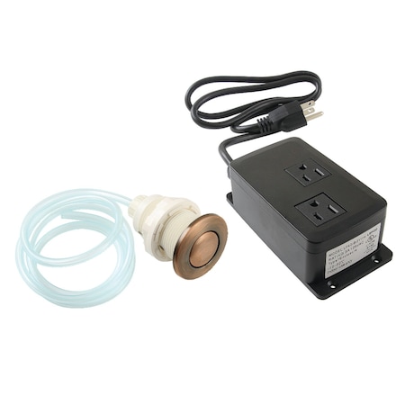 Kingston Brass Dual Outlet Garbage Disposal Air Switch Kit, Antique Copper KADK31AC